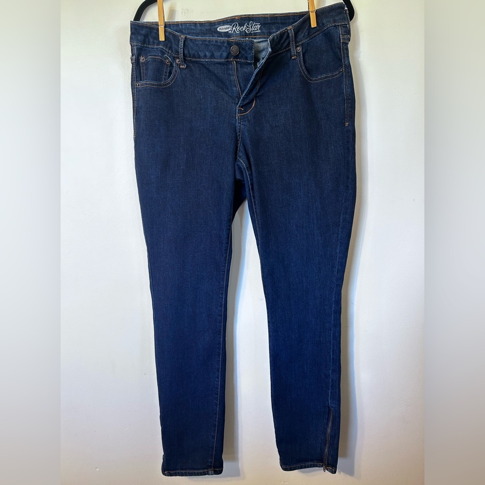 Old Navy dark denim with zippers